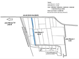 Dijual Tanah Peruntukan Gudang SHM 1,1 Ha