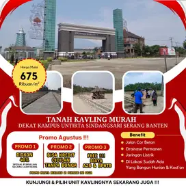 TANAH KAVLING MURAH DEKAT KAMPUS UNTIRTA BARU BANTEN