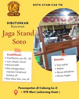 LOKER JAGA STAND SOTO AYAM