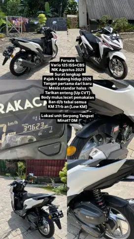 Jual cepat Vario 125 ISS+CBS tahun 2021