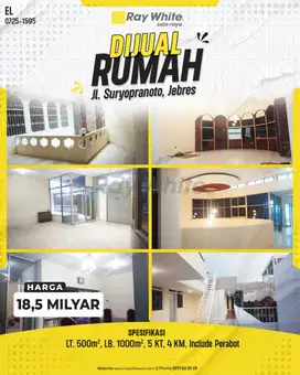 Rumah Mewah Klasik Include Perabot di Jl. Suryopranoto, Jebres, Solo