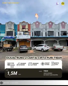 Dijual Ruko Cipta Puri Tiban