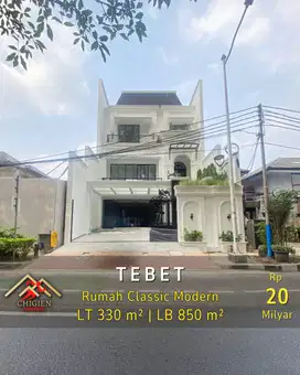 DIJUAL RUMAH MODERN CLASSIC 3,5 LANTAI DI TEBET JAKARTA SELATAN