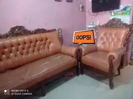 Sofa kayu ukir 3 pendek 1 panjang