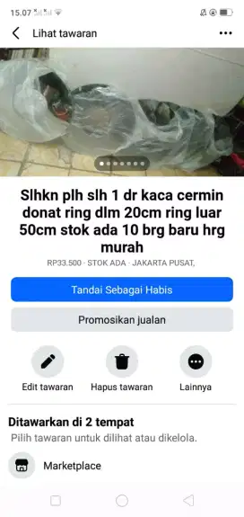Cocok utk di pag di kmr mandi slhkn plh slh 1 dr kaca cermin donat nya