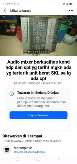 Audio mixer berkualitas kond hdp MLS mgkn ada yg tertarik cpt murah sj