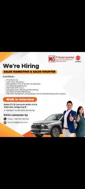 Sales Consultan Suzuki Mobil