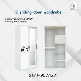 Lemari 2 pintu sleding besi