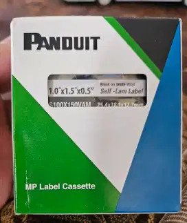 Panduit MP Label Cassette Black on White Vinyl
