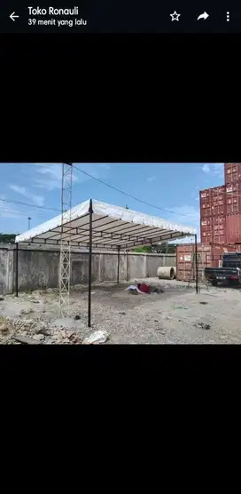 Tenda teratak, tenda kanopi kain, tenda awning, tenda pesta, posko
