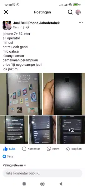 Jual iphone 7 +32
