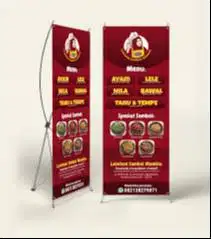 SPANDUK / BACKDROP / LABEL / STICKER / X BANNER CEPAT DESAIN MANTAP