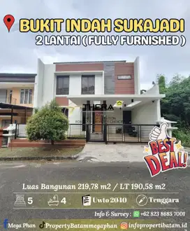 Rumah Cantik 2 Lantai fully furnished di Bukit Indah sukajadi