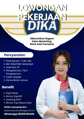 SALES MARKETING CC BANK ASIA TERNAMA