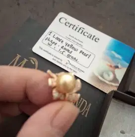 Dijuak murah cincin perhiasan mutiara asli bersertifikat