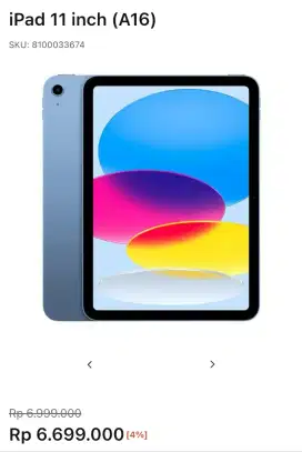 Ipad A16 Gen 11 128GB Ibox