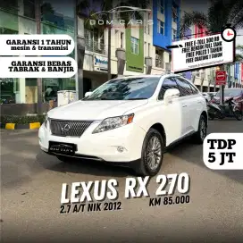 [ TDP 5 JT ] LEXUS RX 270 2.7 BENSIN AT NIK.2012