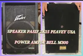 SPEAKER PASIF 15 PEAVEY USA + POWER AMPLY BELL M300