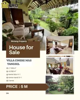Tangerang Selatan, villa Cinere mas, hook,harga terbaik