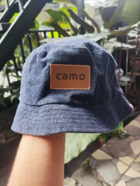 Bucket Hat Corduroy Brand Camo Original Logo Patch