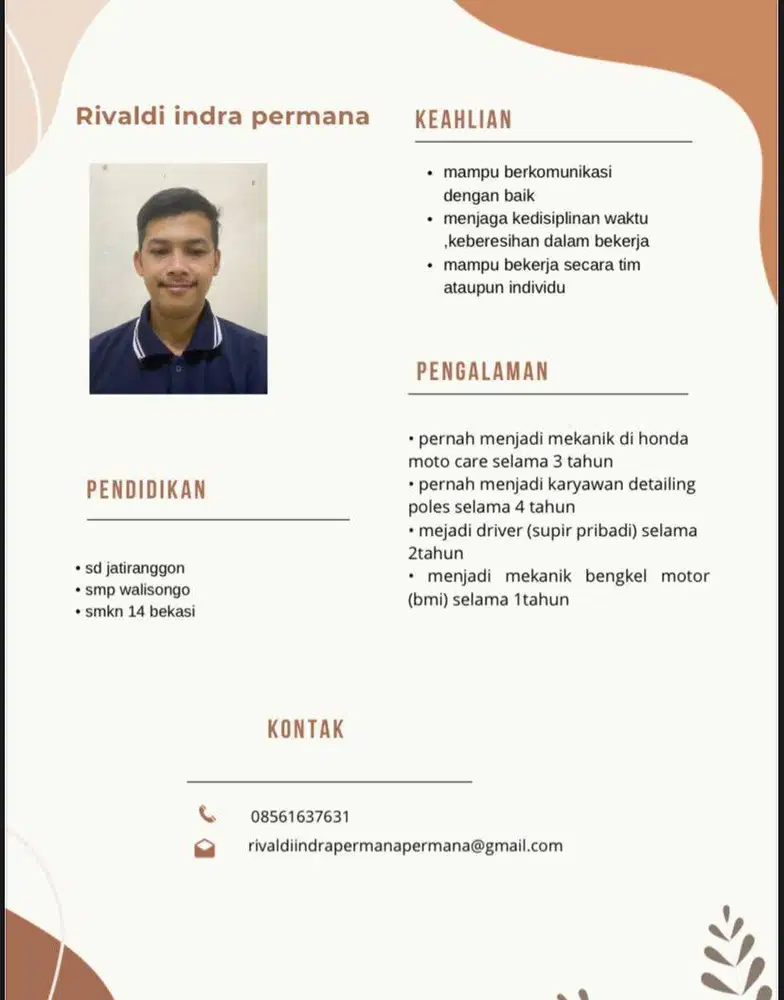 Saya sedang mencari pekerjaan untuk nafkahi rumah tangga