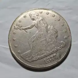 Koin Langka 1877 TRADE DOLLAR LIBERTY SEATED USA AMERIKA
