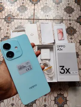OPPO A3X RAM 4+4/64 MULUS FULLSET ORI