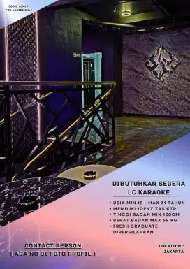 Loker pemandu lagu khusus untuk perempuan