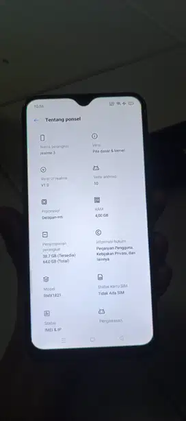 Realme 3 4/64 hanya unit (no charger)