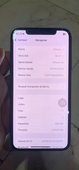 Jual hp Apple merk IPhone XS 256Gg