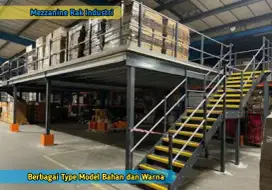 Rak Industri Mezzanine Kantor Gudang Produksi Pabrik Model Terbaru