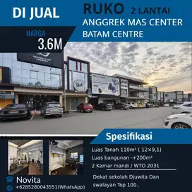 Ruko 2 lantai siap pakai di Anggrek Mas Center, Batam Centre.