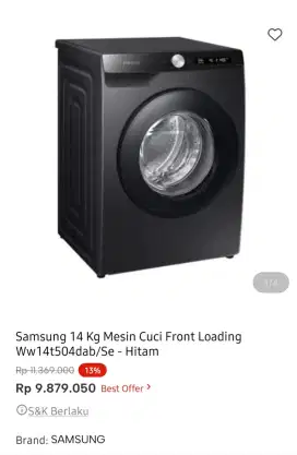 MESIN CUCI SAMSUNG KAPASITAS 14KG
