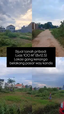 Dijual Tanah 100 M² Belakang Pasar Way Kandis