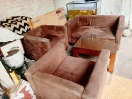 Kursi Sofa 1+1+2+Meja kaca laci