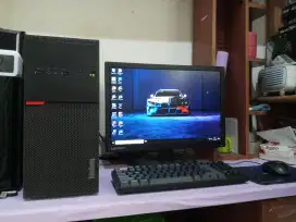 Pc lenovo fullset / intel core i5 gen6 + ram 8gb ddr4 + monitor 20inch