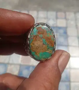 Batu cincin asli pirus persia urat emas