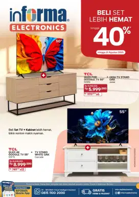 Promo tv tcl 50 inc google tv murah