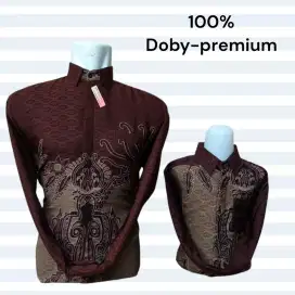 Batik kopell keluarg ayah ibu  anak motif pagisore maugani furing hero