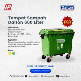Tempat Sampah 660 Liter Dalton Tong Plastik HDPE Jumbo Bebas Kirim