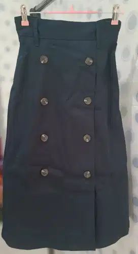 Rok MIDI tebal navy