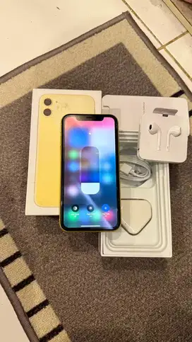 Dijual Iphone 11 Yellow 128GB Terdaftar Lengkap