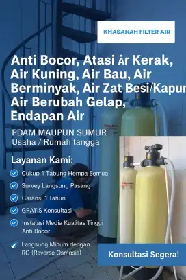 Water Treatment/Filter Air/Services Tandon Pipa/Cuci Media Filter