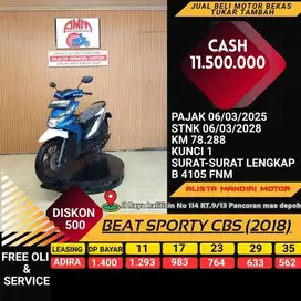 BEAT SPORTY CBS TH 2018 BISA CASH / KREDIT