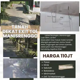 TANAH MURAH DEKAT EXIT TOL MANISRENGGO