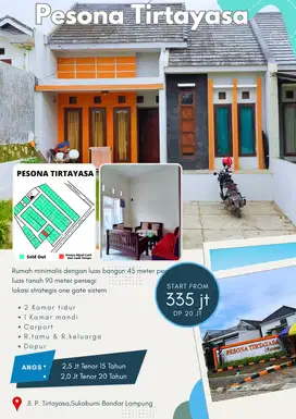 DIJUAL RUMAH MINIMALIS 2 KAMAR DI SUKABUMI BDL DKT SMK 5
