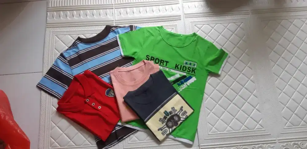 5Pcs 85rb Kaos anak (9-10thn)