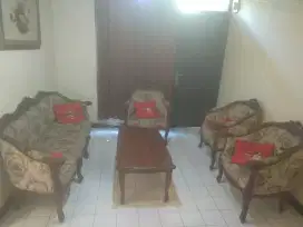 Jual meja dan kursi tamu jati bekas