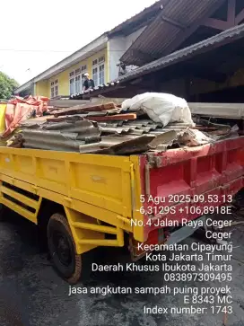 Jasa buang puing dan sampah proyek