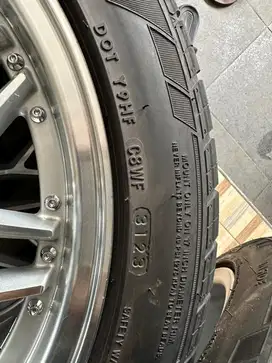 Velg HSR sepulu pcd 5x114 dan 5x100 ET 42 lebar 7.5 plus ban champiro
